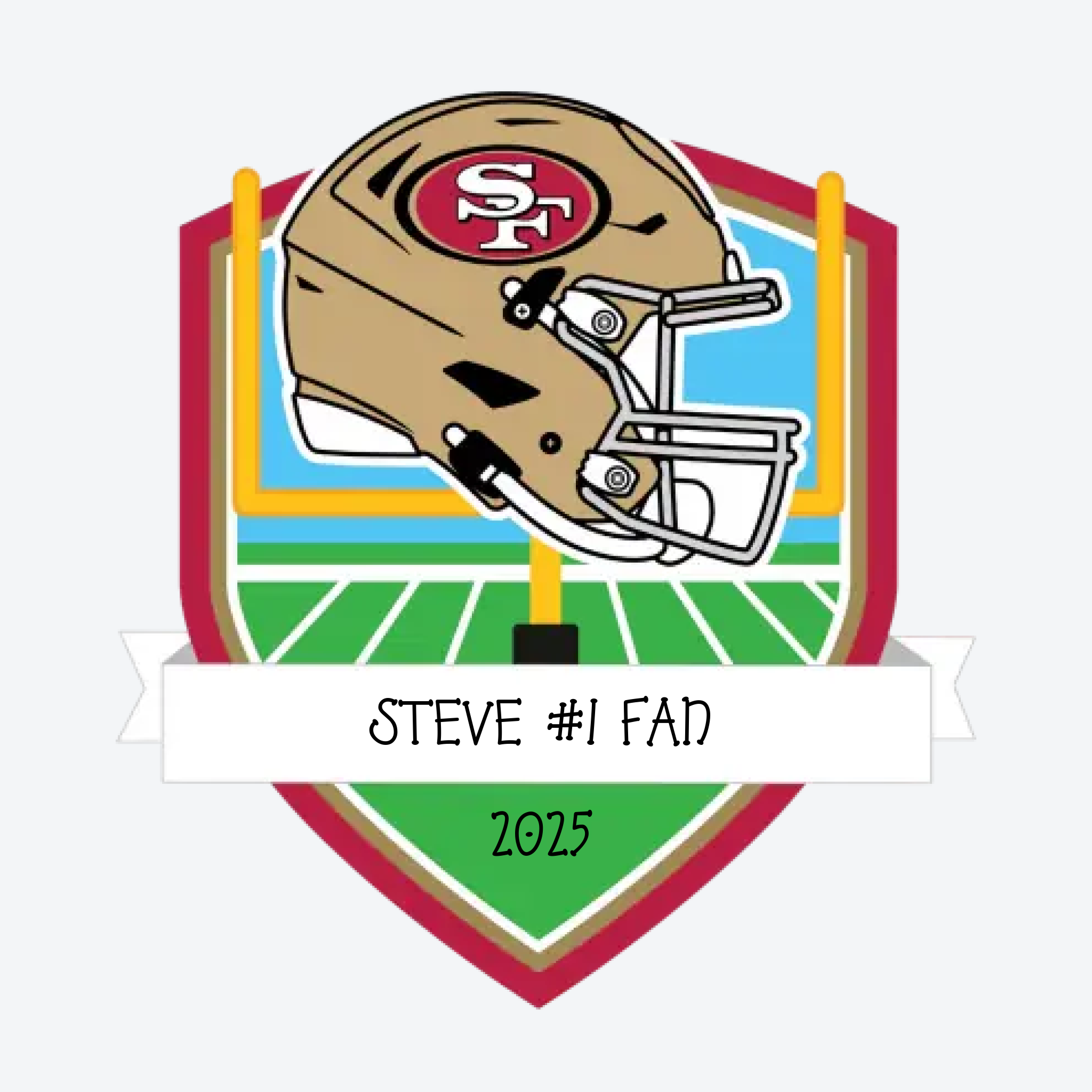 San Francisco 49ers Personalized Shield Ornament