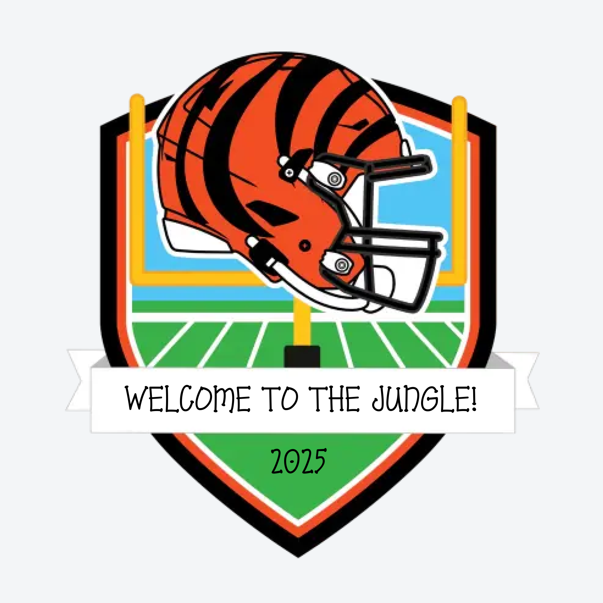 Cincinnati Bengals Personalized Shield Ornament