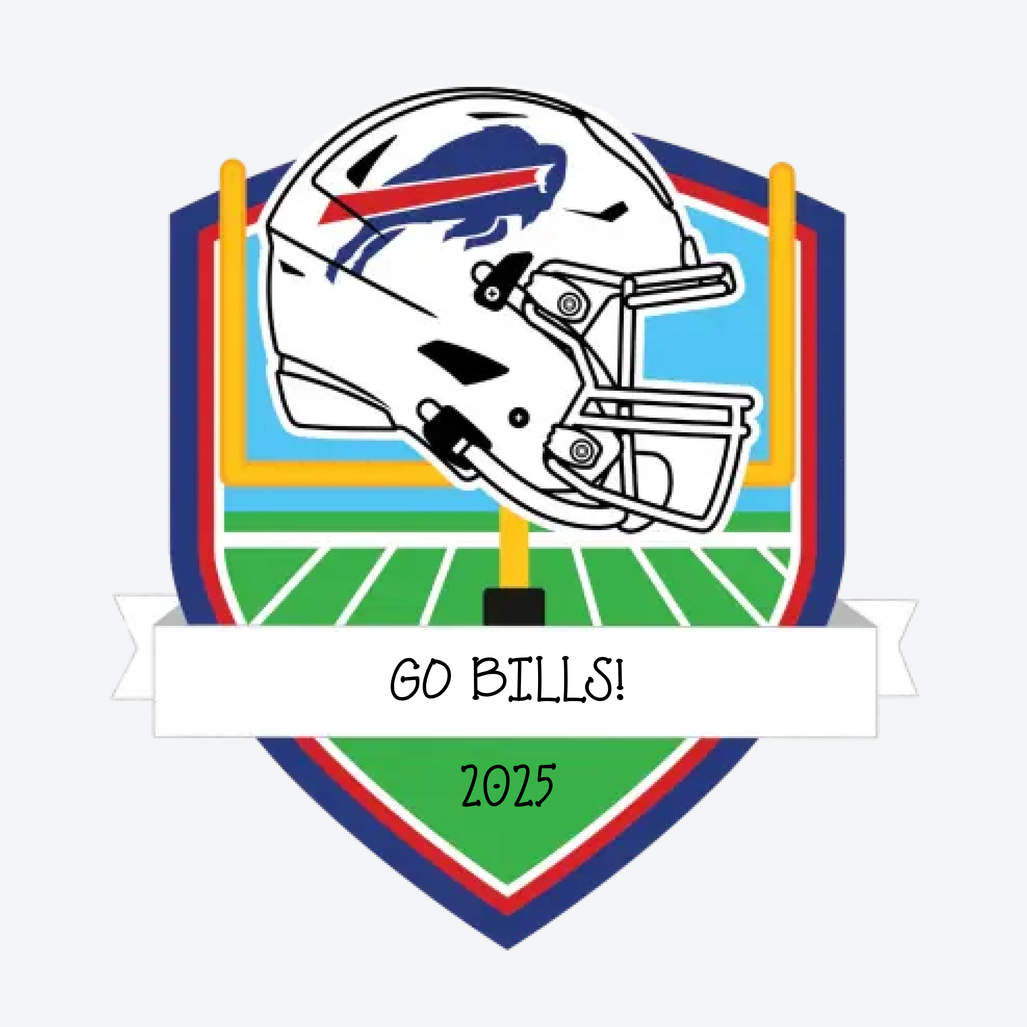 Buffalo Bills Personalized Shield Ornament