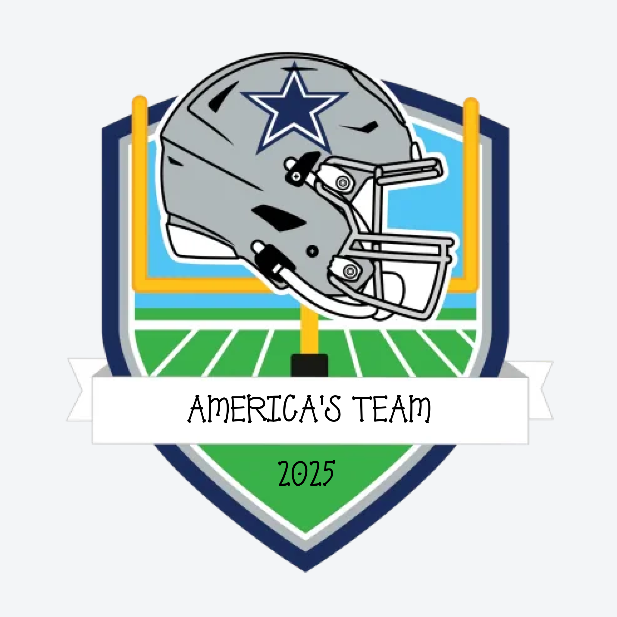 Dallas Cowboys Personalized Shield Ornament