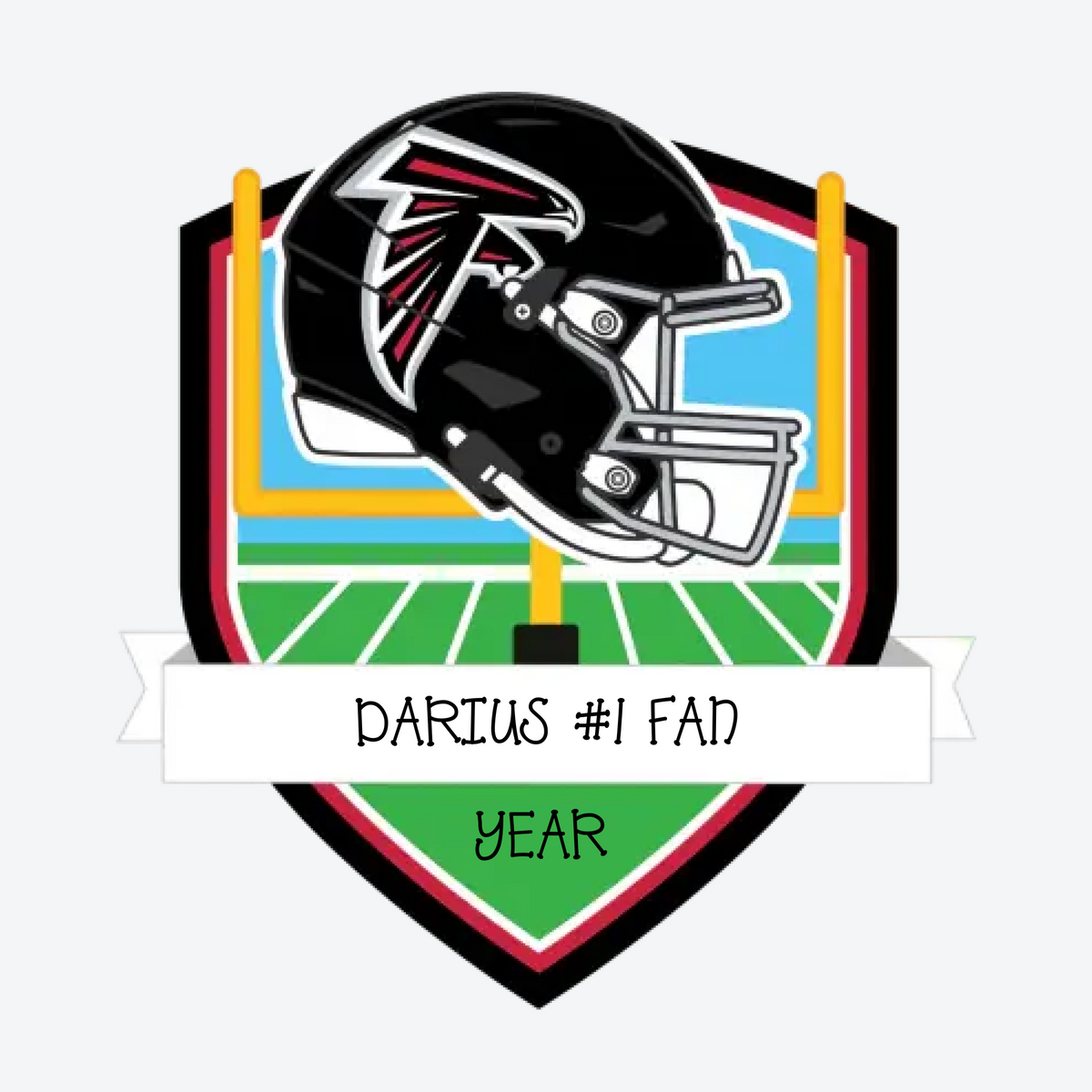 Atlanta Falcons Personalized Shield Ornament
