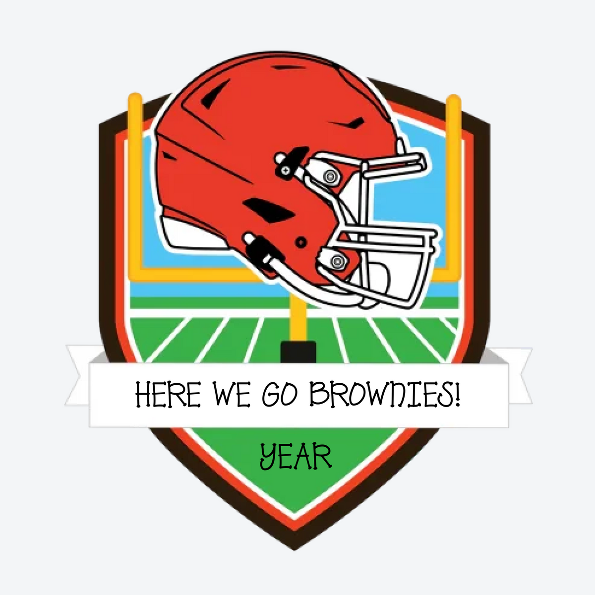 Cleveland Browns Personalized Shield Ornament