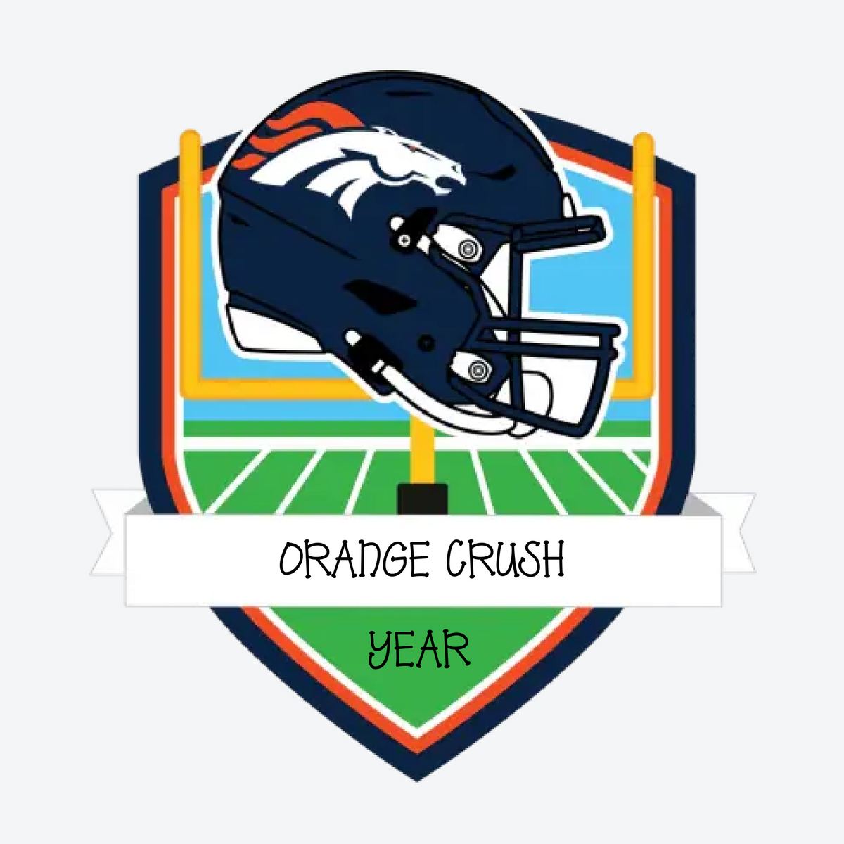 Denver Broncos Personalized Shield Ornament