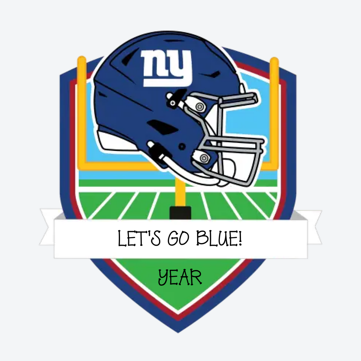 New York Giants Personalized Shield Ornament