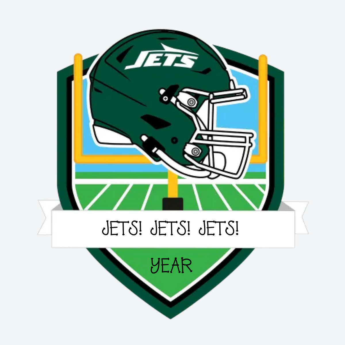 New York Jets Personalized Shield Ornament
