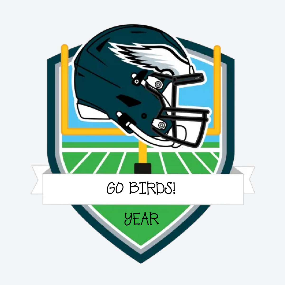 Philadelphia Eagles Personalized Shield Ornament