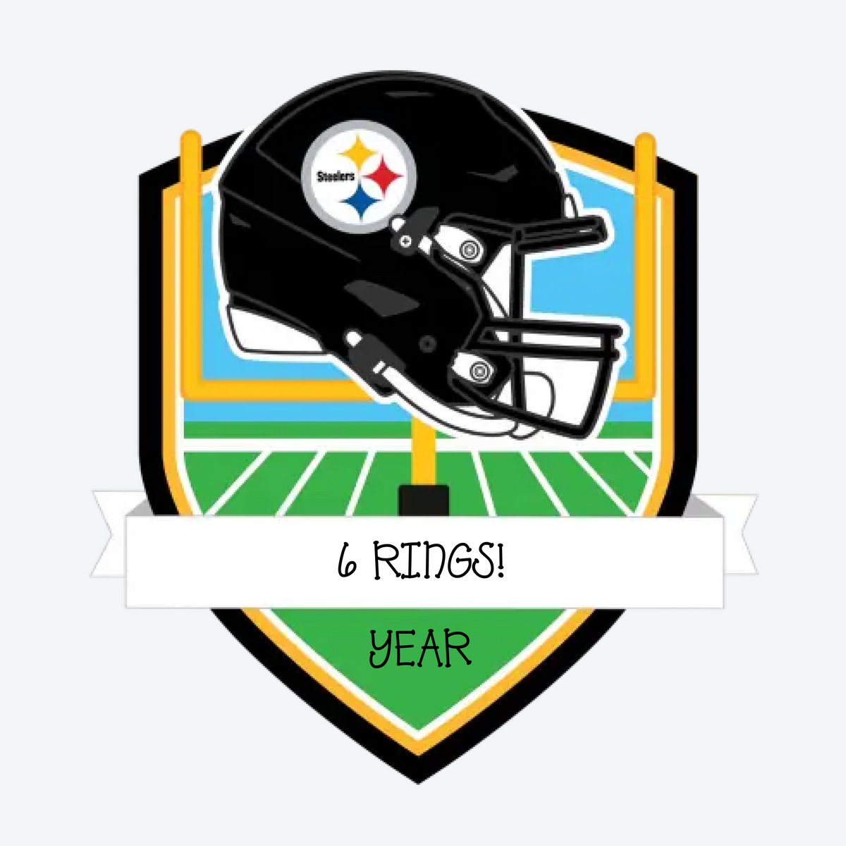 Pittsburgh Steelers Personalized Shield Ornament