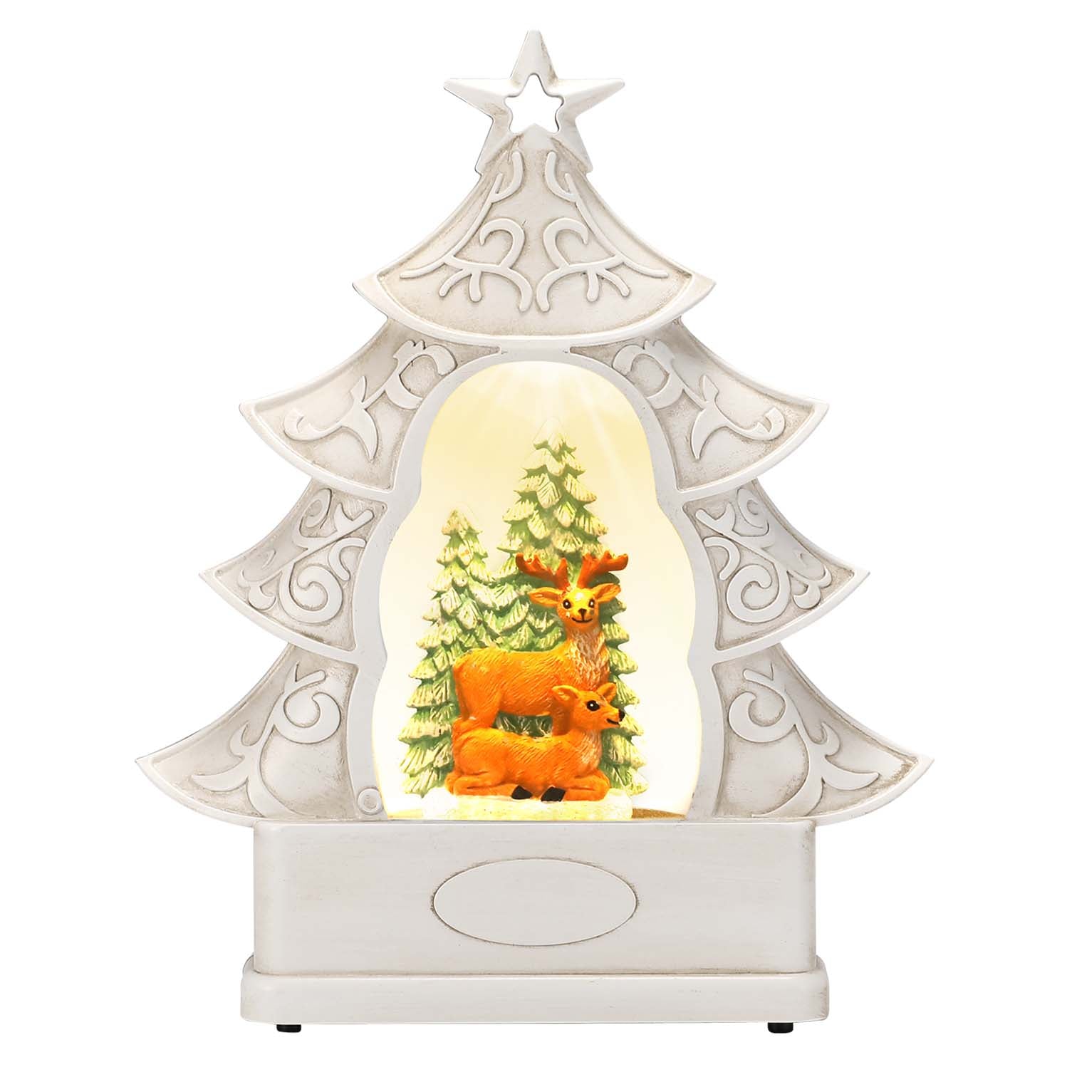Gnome Christmas Tree Snow Globe Ornament