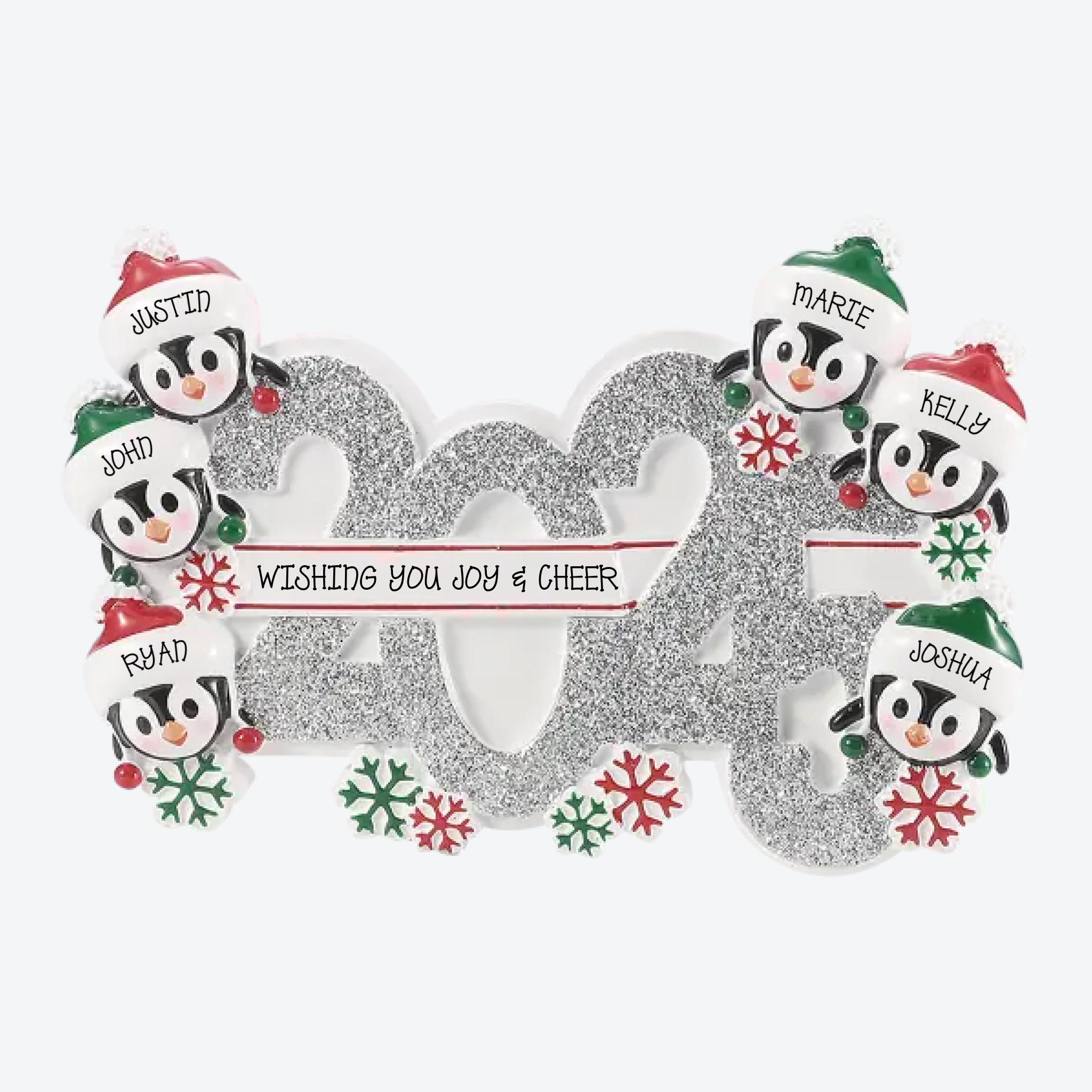 2025 Family of 6 Personalized Christmas Ornament