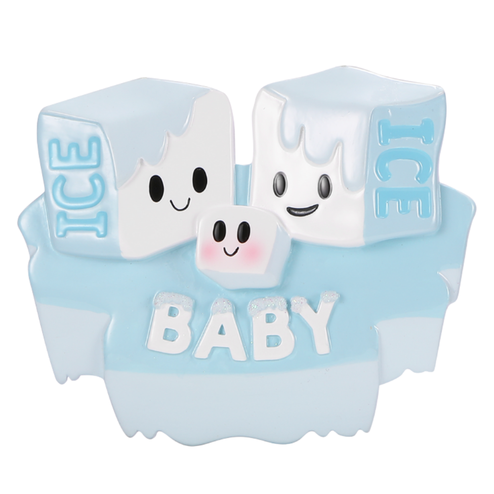 Ice Ice Baby Expecting Personalized Christmas Ornament