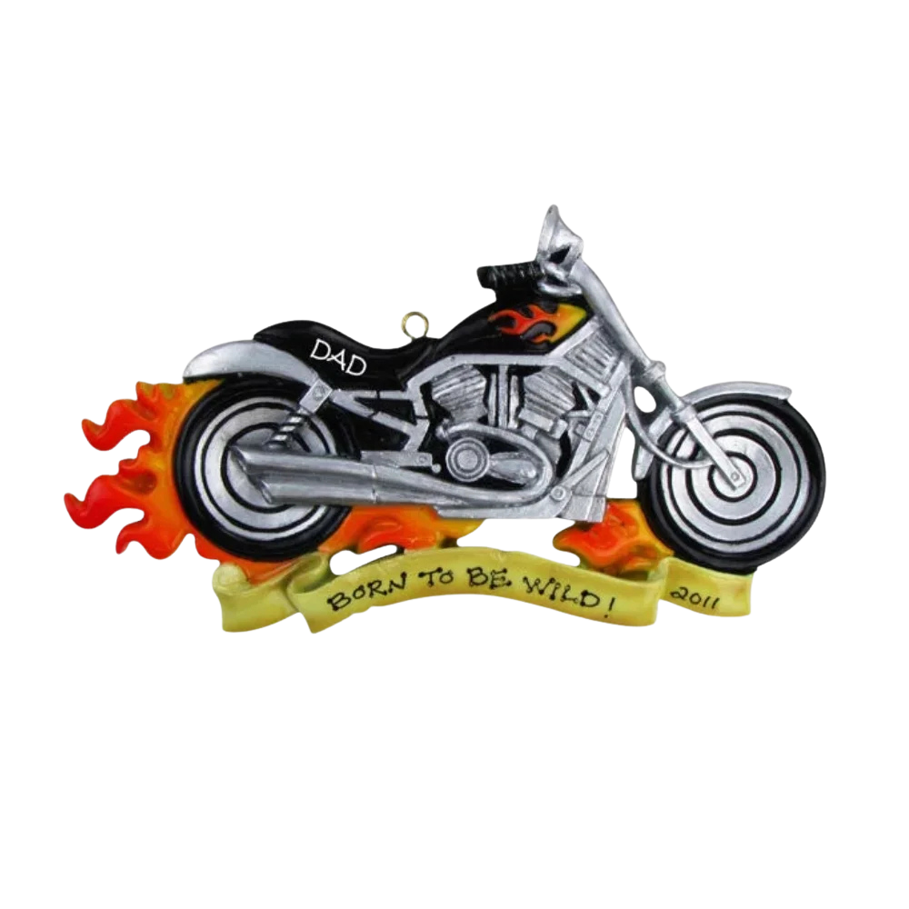 Harley Motorcycle Personalized Christmas Ornament