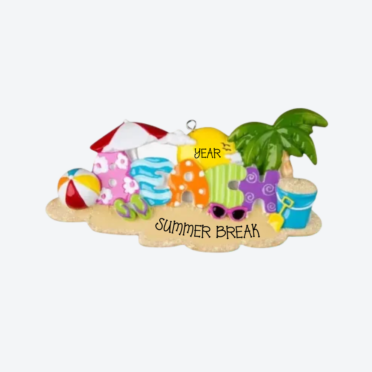 Beach Personalized Christmas Ornament