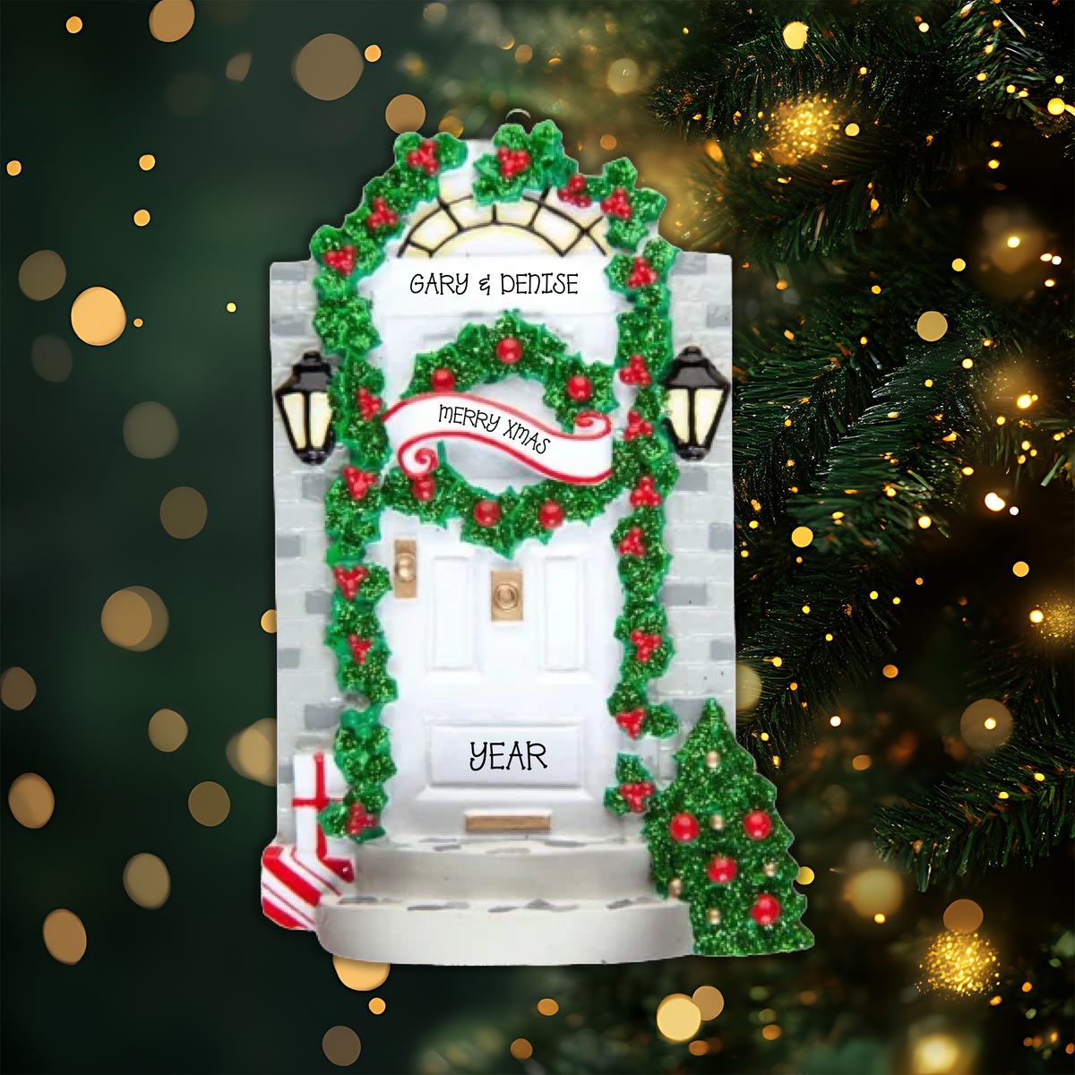 Front Door Personalized Christmas Ornament