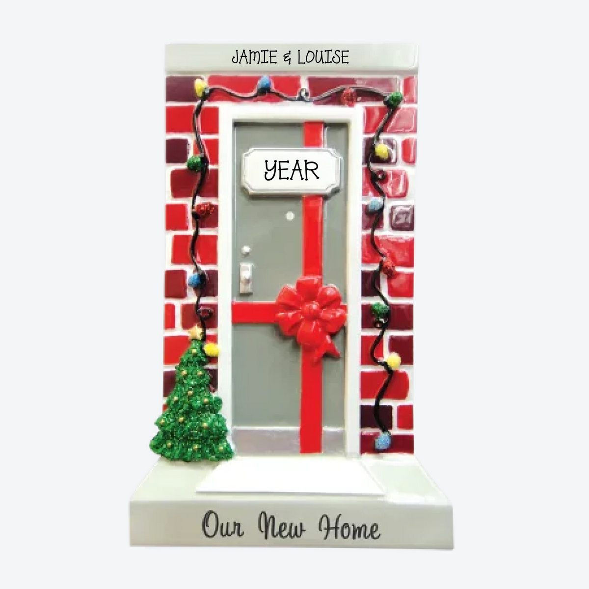 Our New Home Door Personalized Christmas Ornament