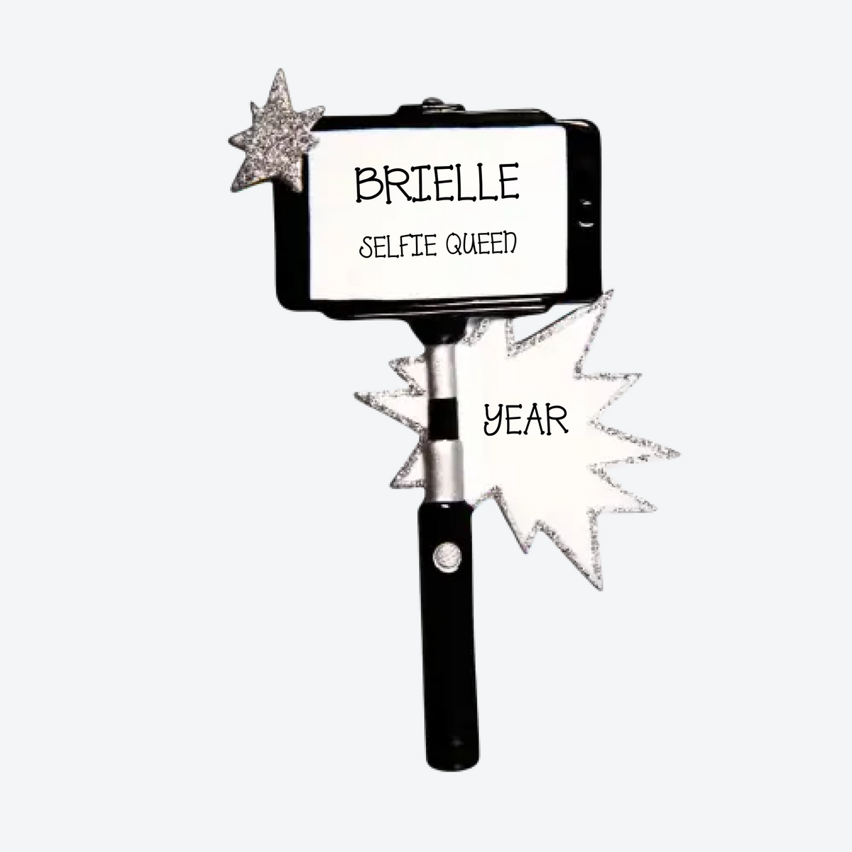 Selfie Stick Personalized Christmas Ornament