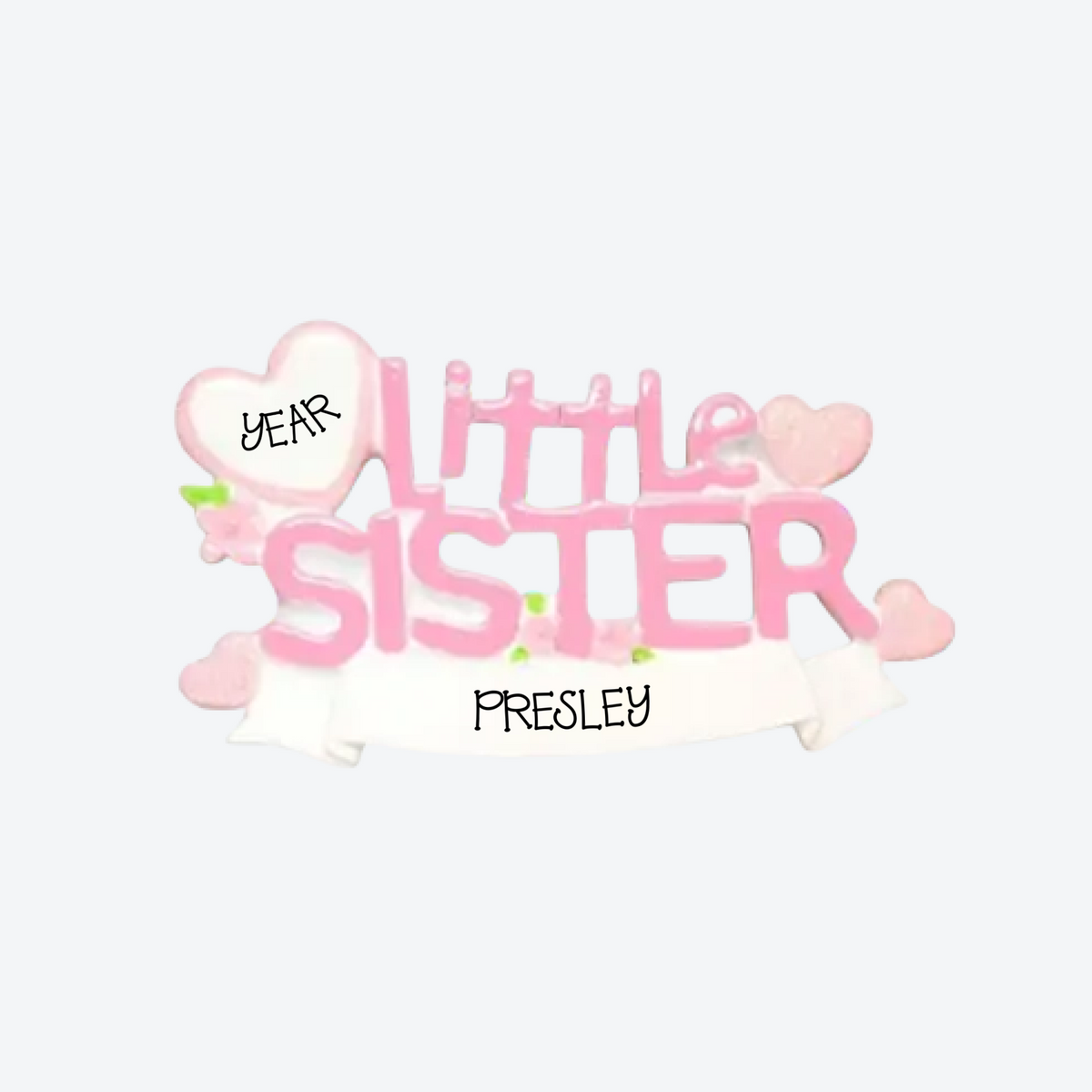 Little Sister Personalized Christmas Ornament