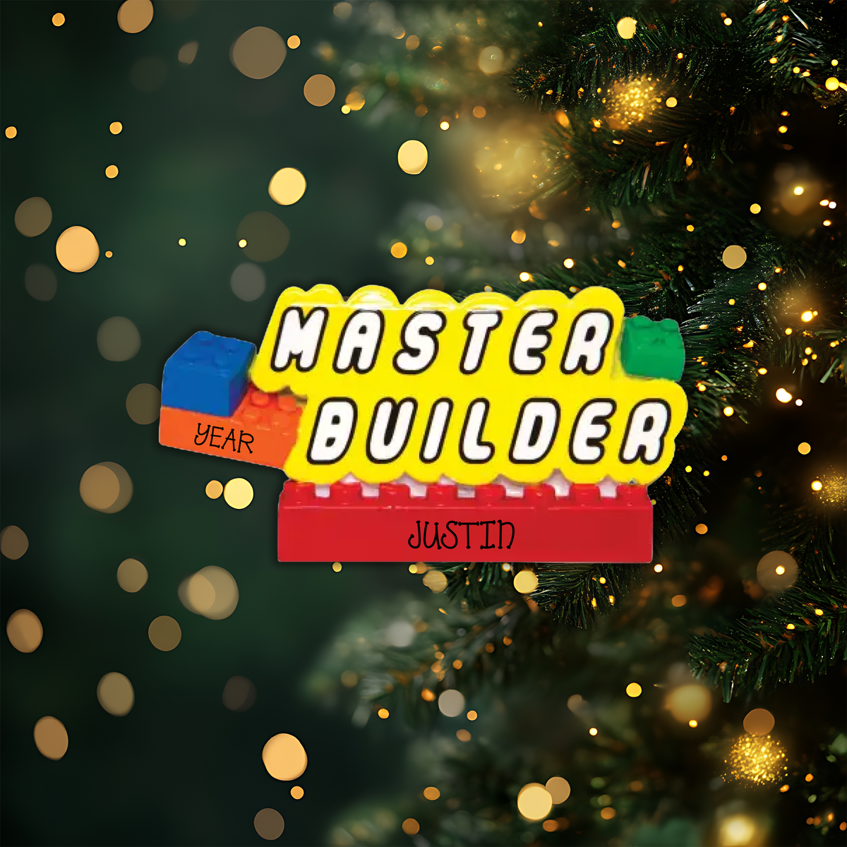 Master Builder Personalized Christmas Ornament