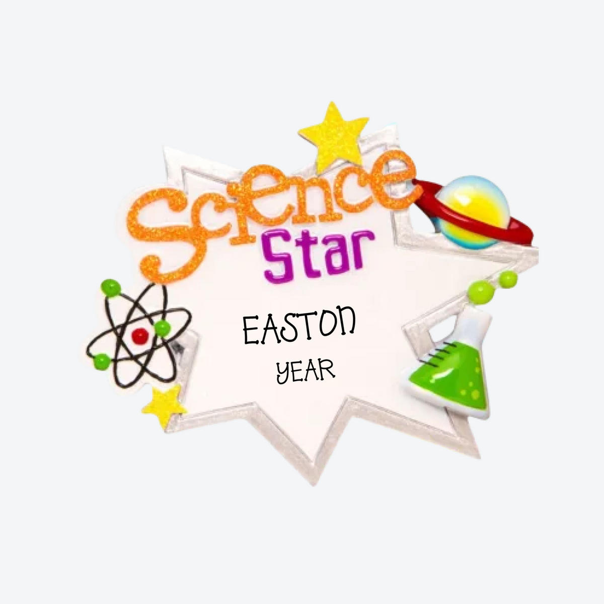 Science Star Boy Personalized Christmas Ornament