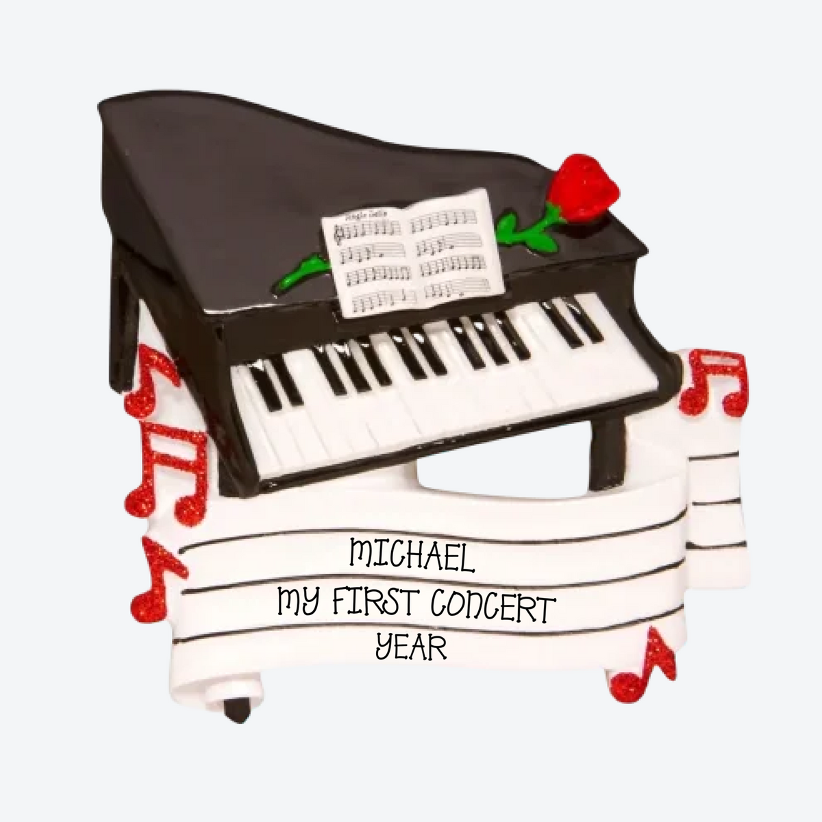 New Piano Personalized Christmas Ornament