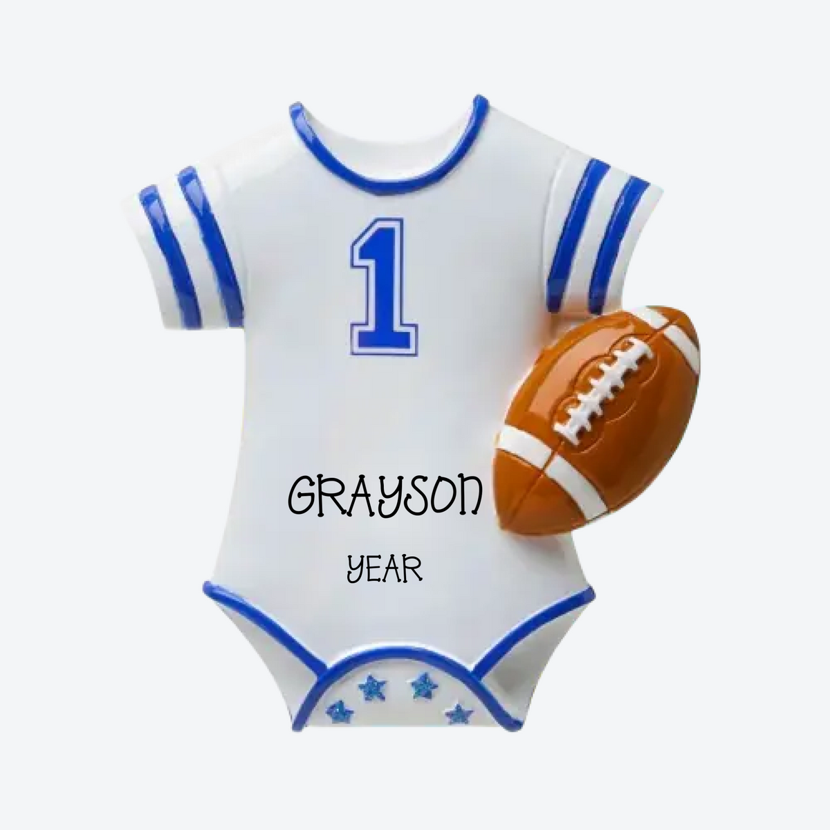 Baby Football Jersey Personalized Christmas Ornament