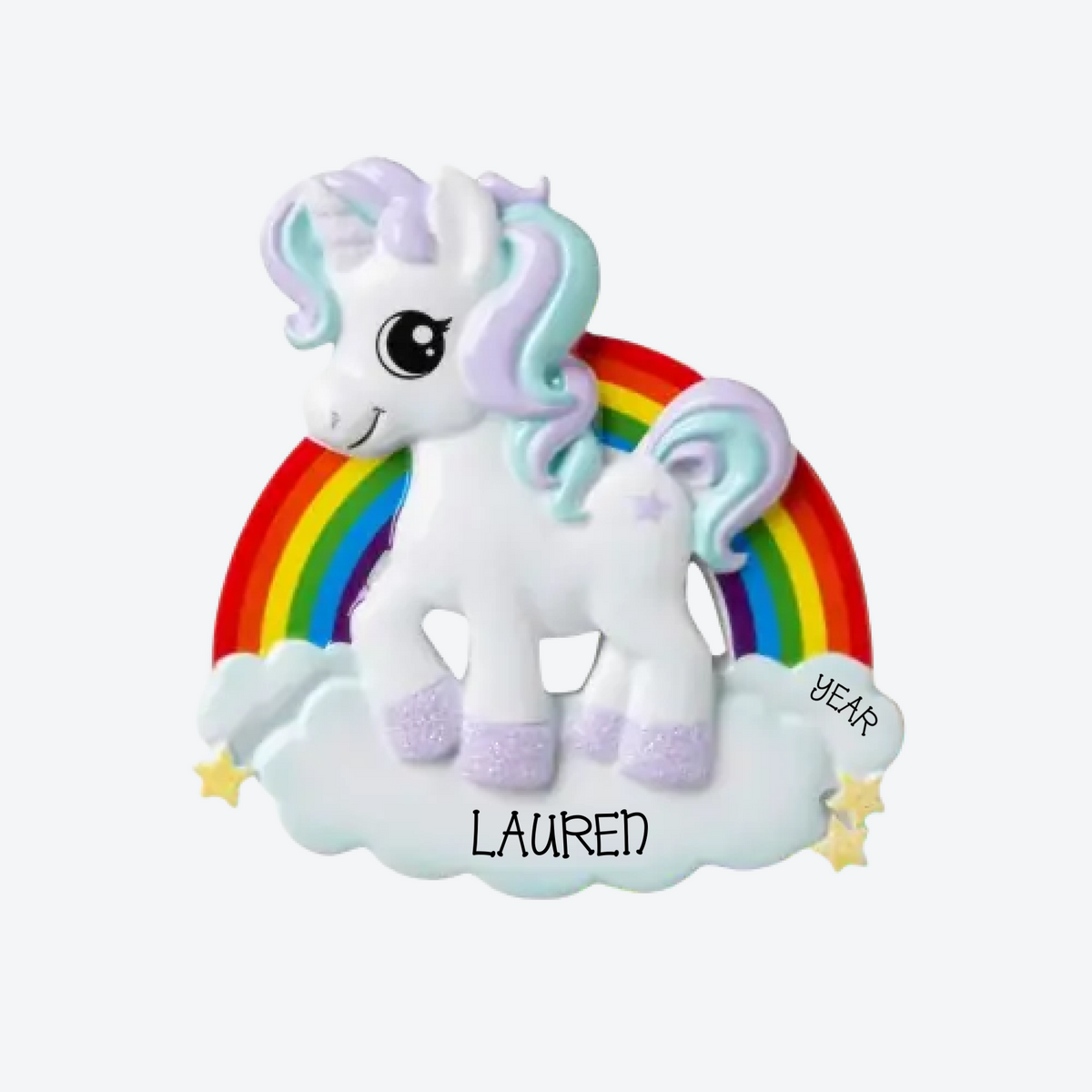 Unicorn- Personalized Christmas Ornament