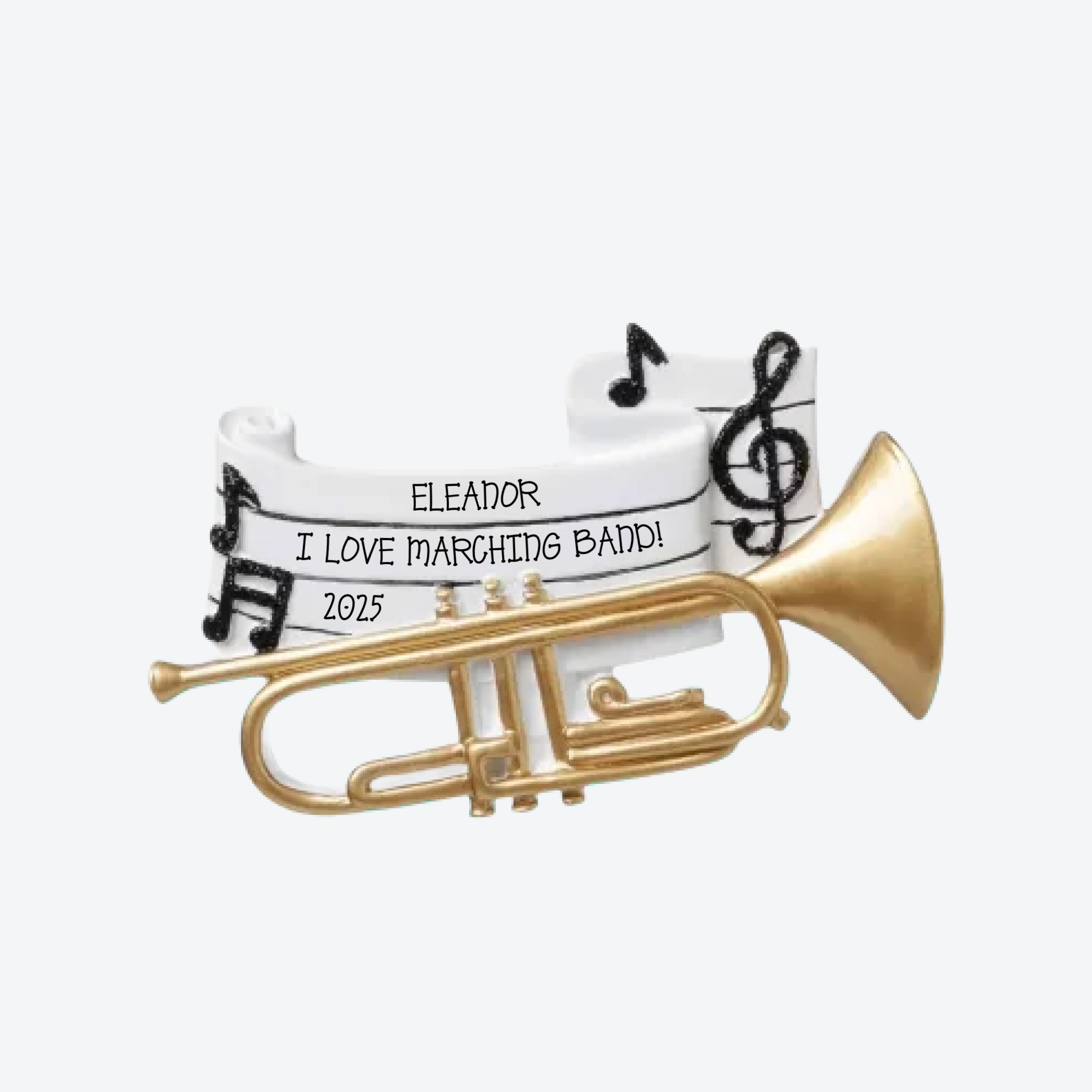 Trumpet Personalized Christmas Ornament