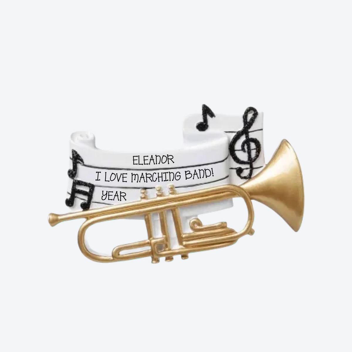 Trumpet Personalized Christmas Ornament