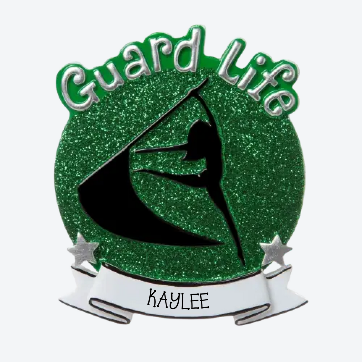 Color Guard- Green Personalized Christmas Ornament