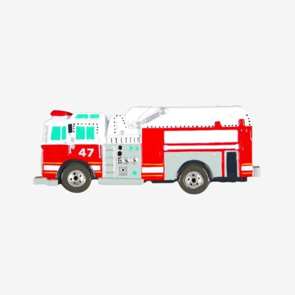 Firetruck Personalized Christmas Ornament
