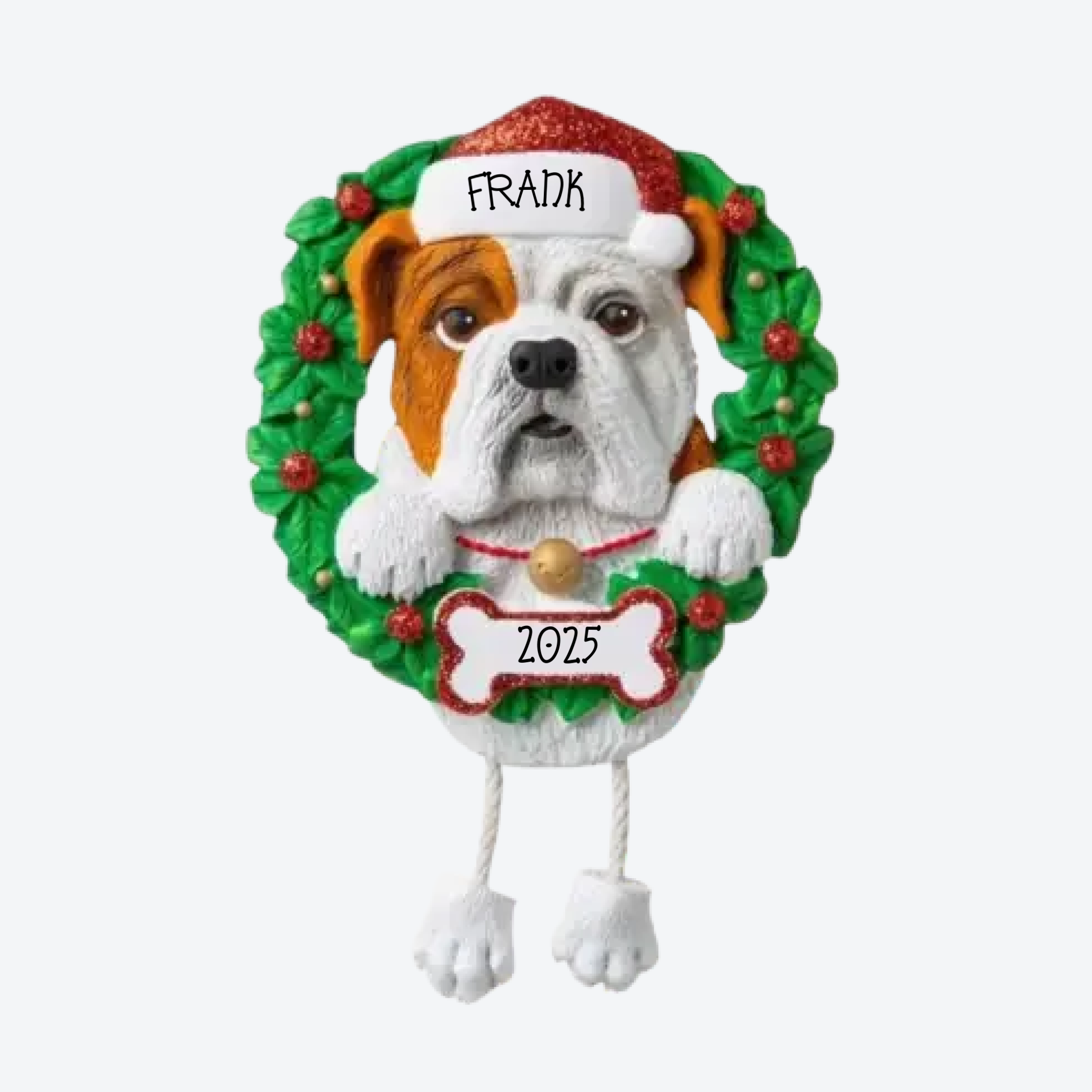 Bulldog Personalized Christmas Ornament