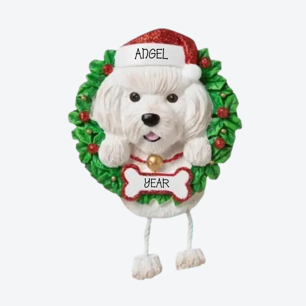 Bichon Frise Personalized Christmas Ornament
