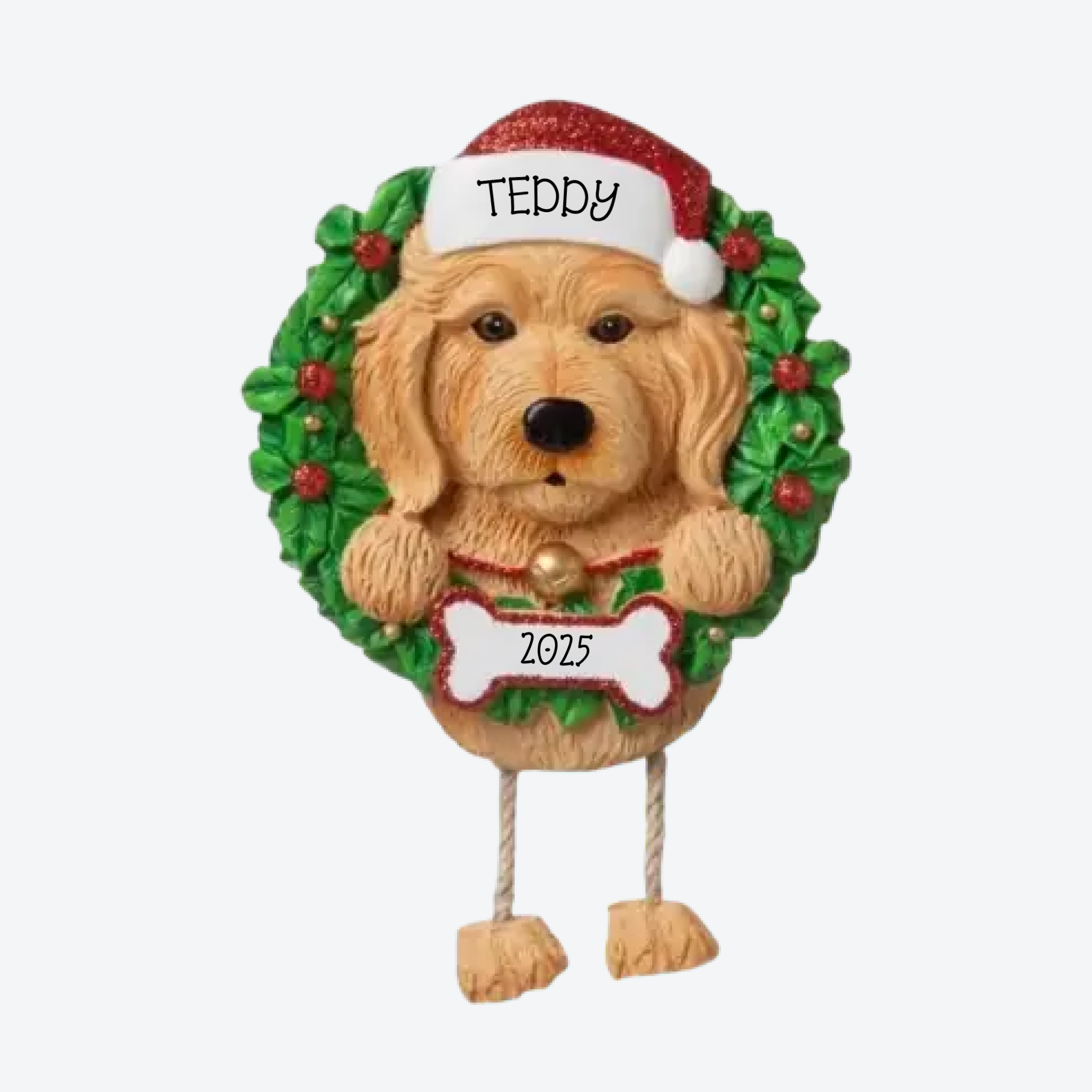 Labradoodle Personalized Christmas Ornament