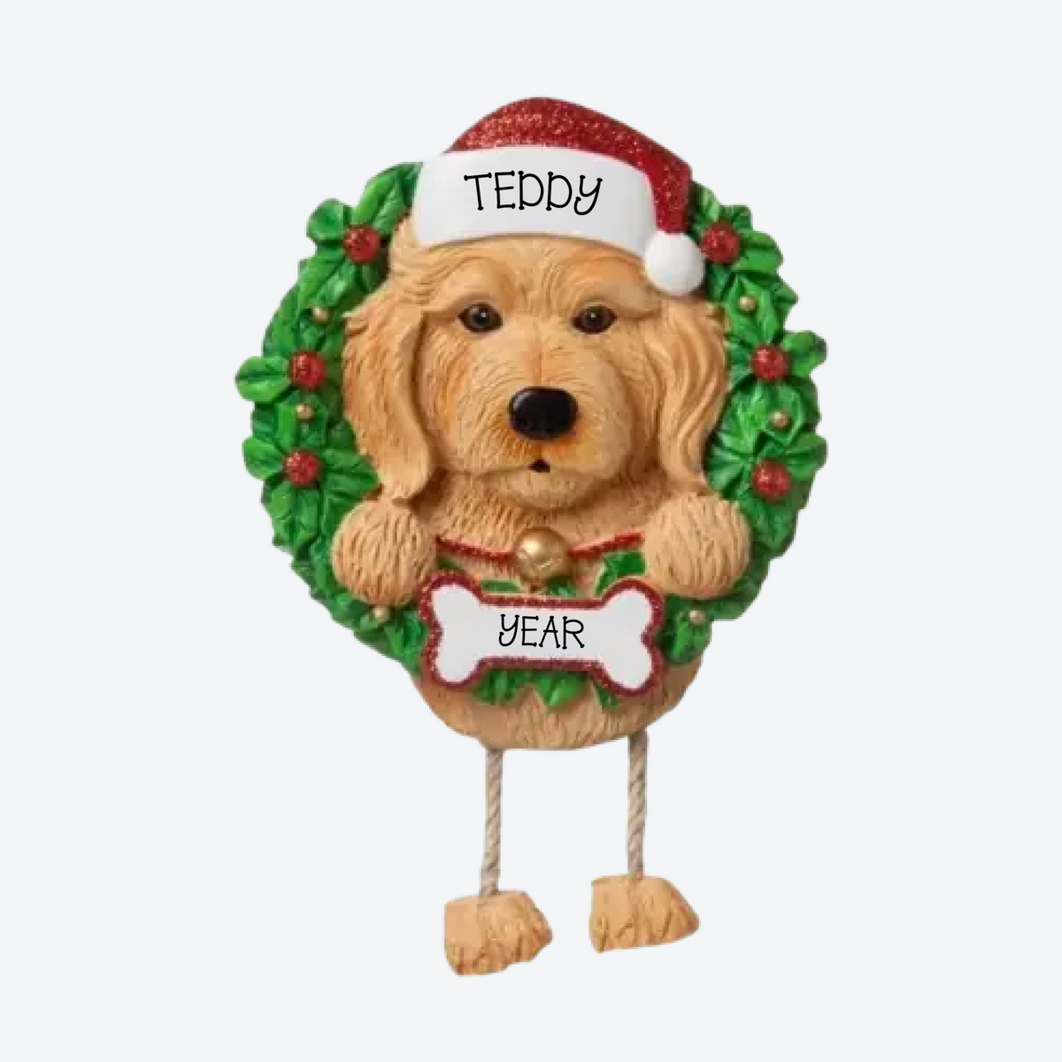 Labradoodle Personalized Christmas Ornament