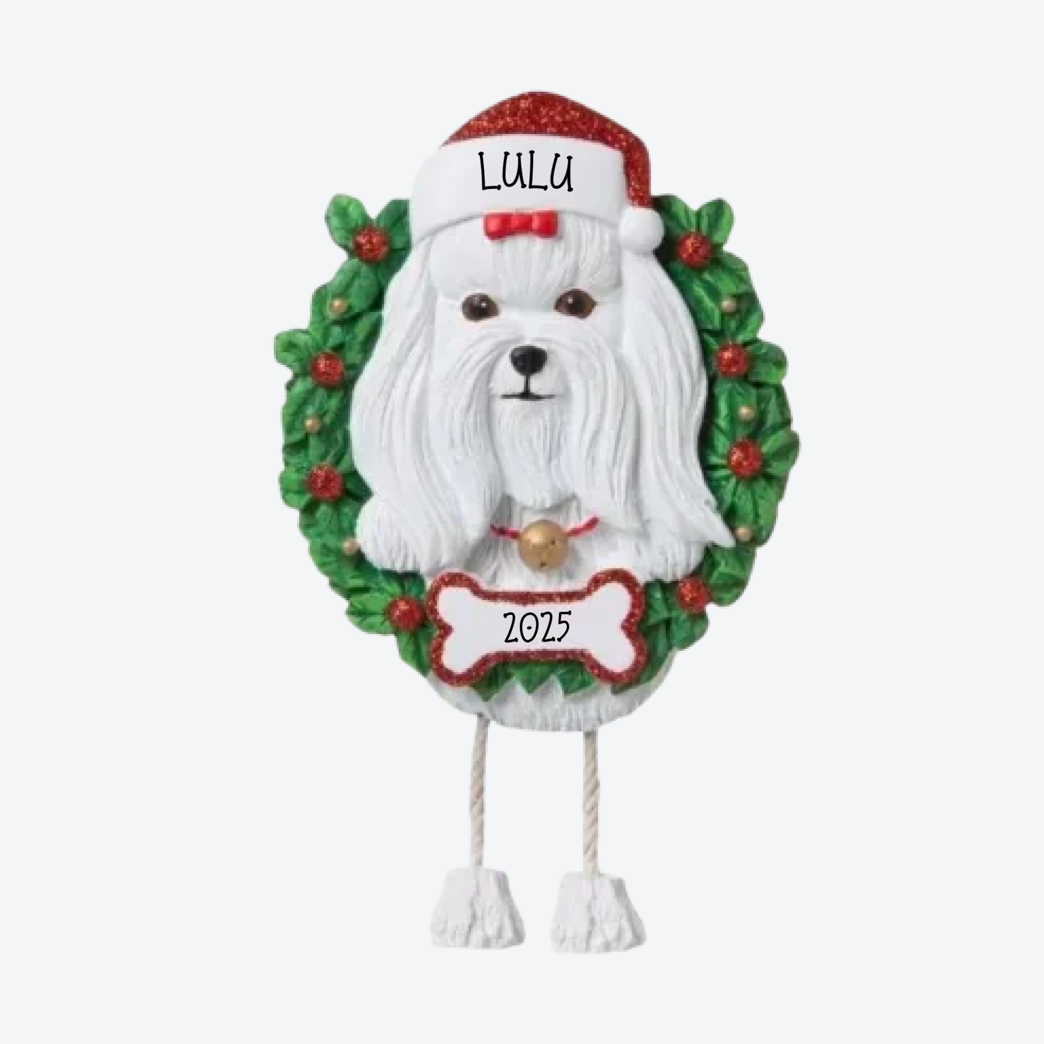 Maltese Personalized Christmas Ornament
