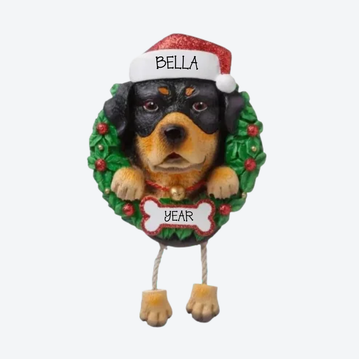 Rottweiler Personalized Christmas Ornament