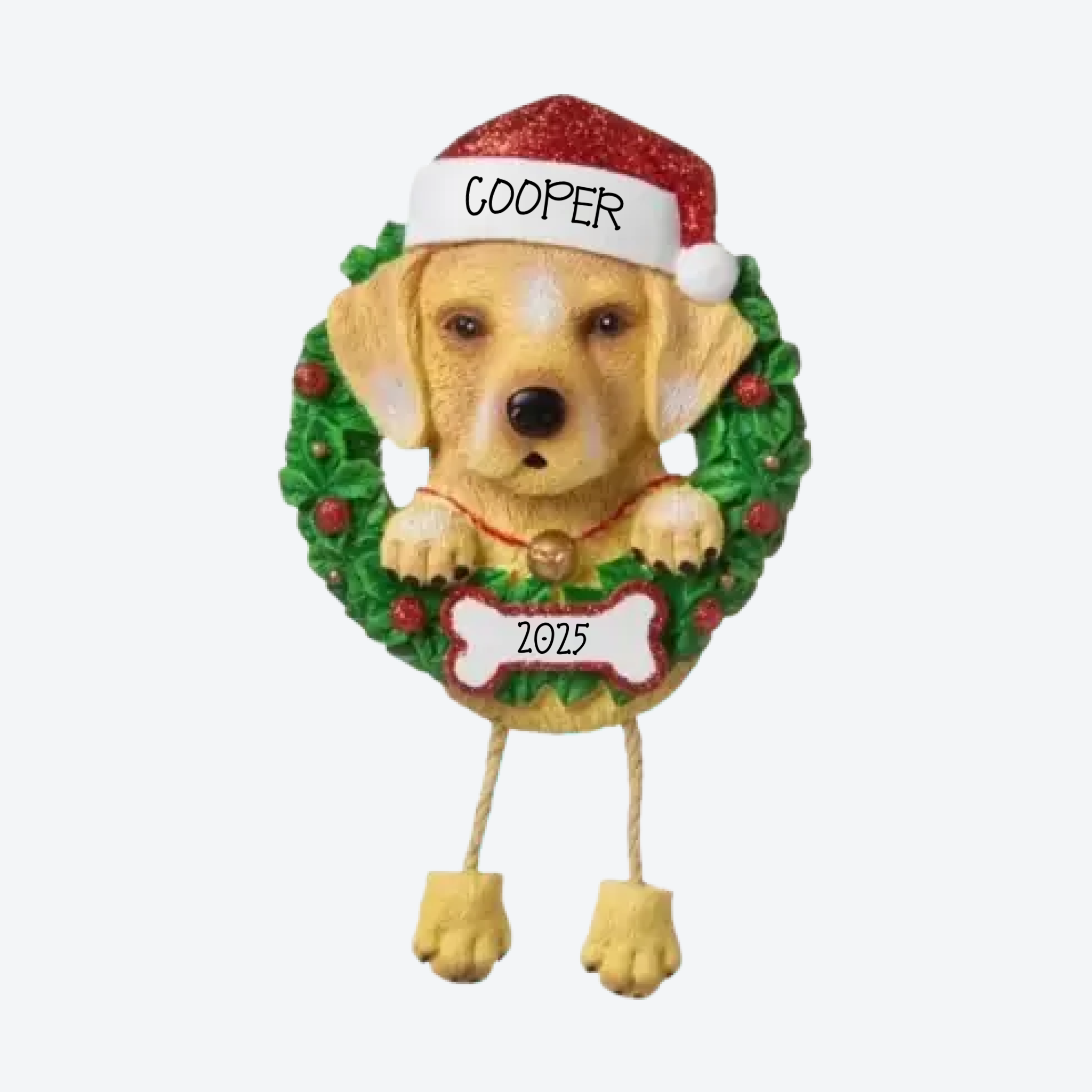 Yellow Lab Personalized Christmas Ornament