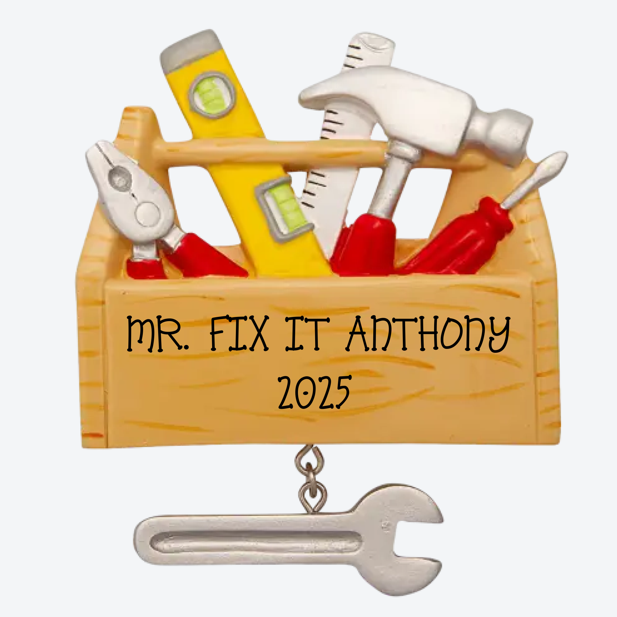 Tool Chest Personalized Christmas Ornament