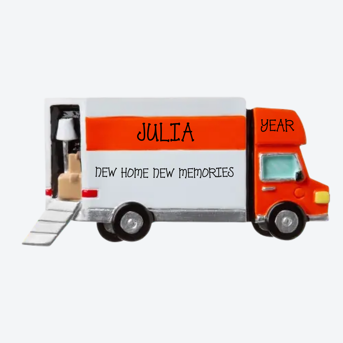 Moving Van Personalized Christmas Ornament