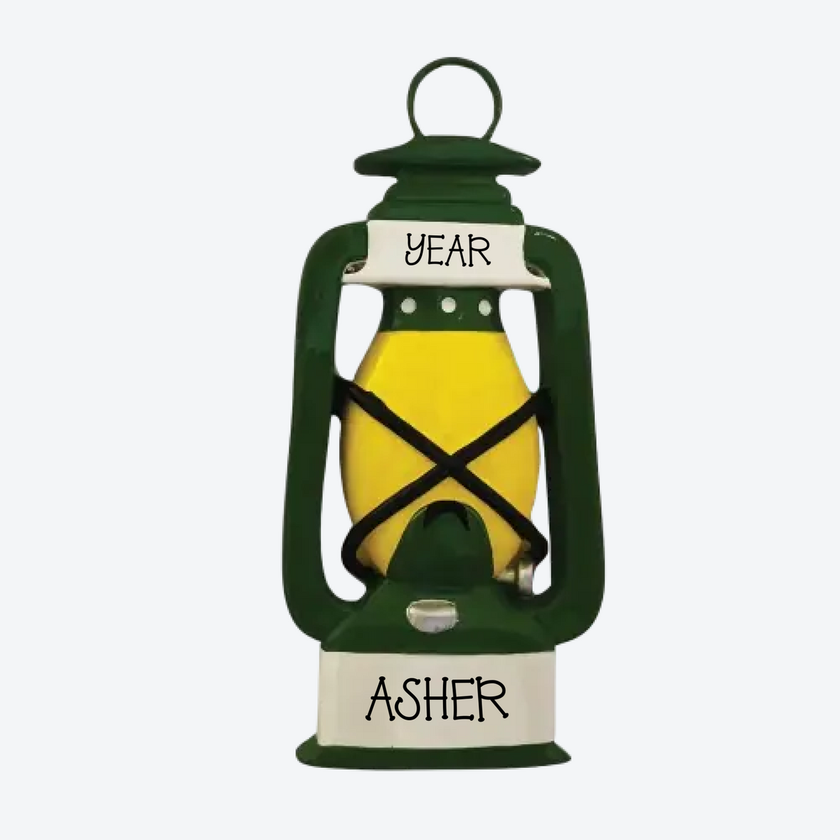 Camping Lantern Personalized Christmas Ornament