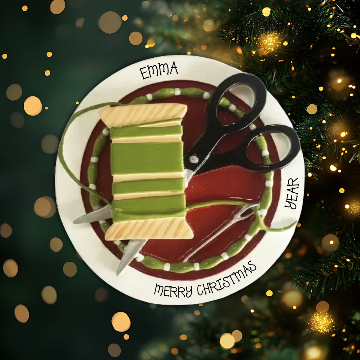 Sewing Personalized Christmas Ornament