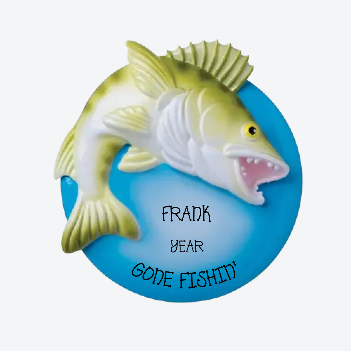 Walleye Personalized Christmas Ornament