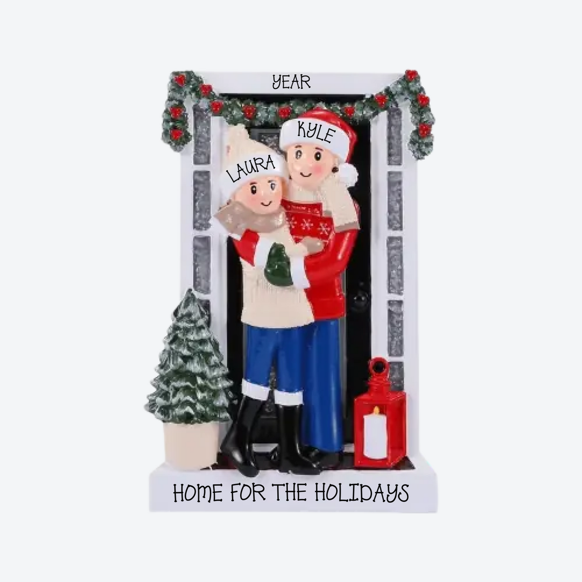 Farm House Family Of 2 Personalized Christmas Ornament