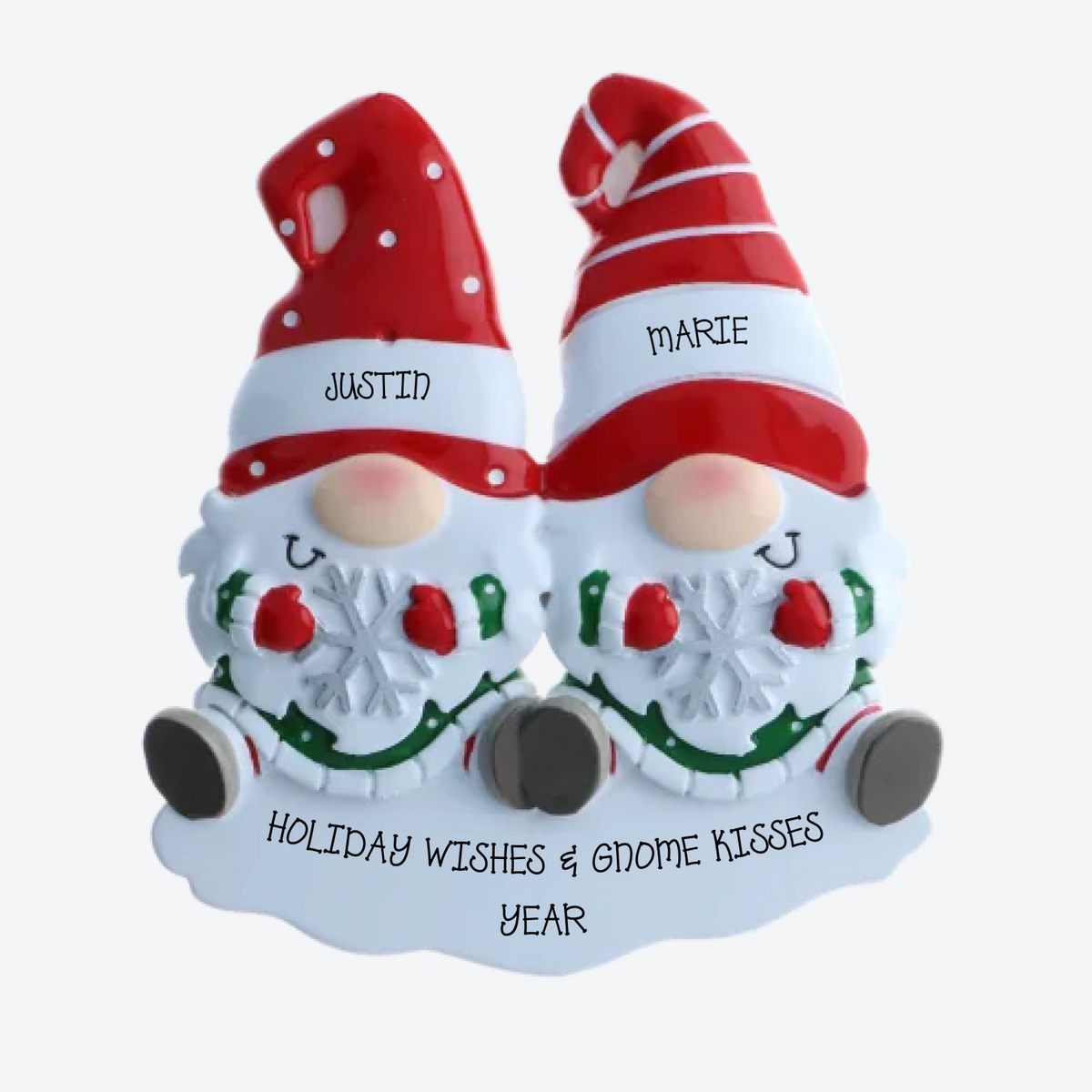 Gnome Couple Personalized Ornament