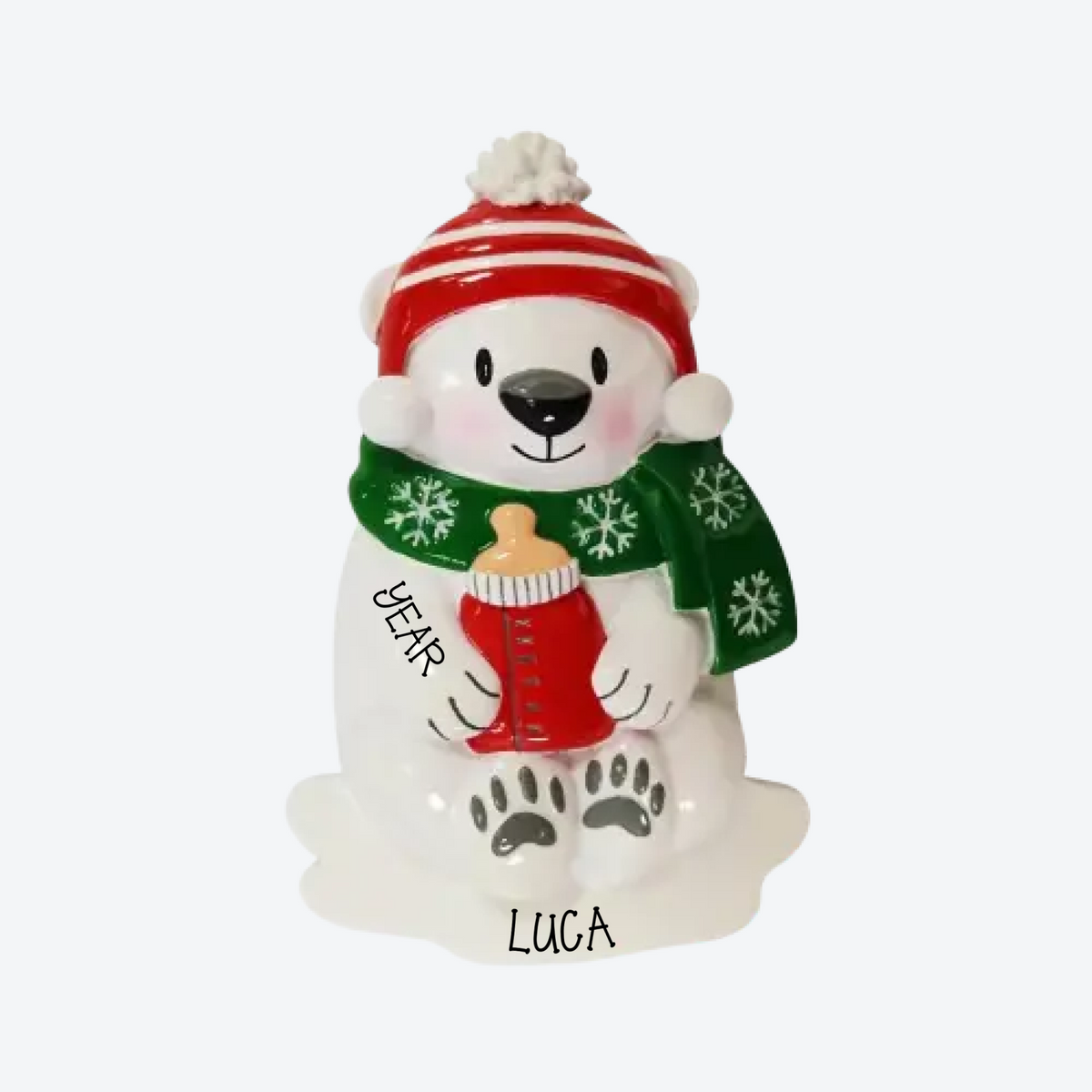 Baby Polar Bear- R&G Personalized Christmas Ornament