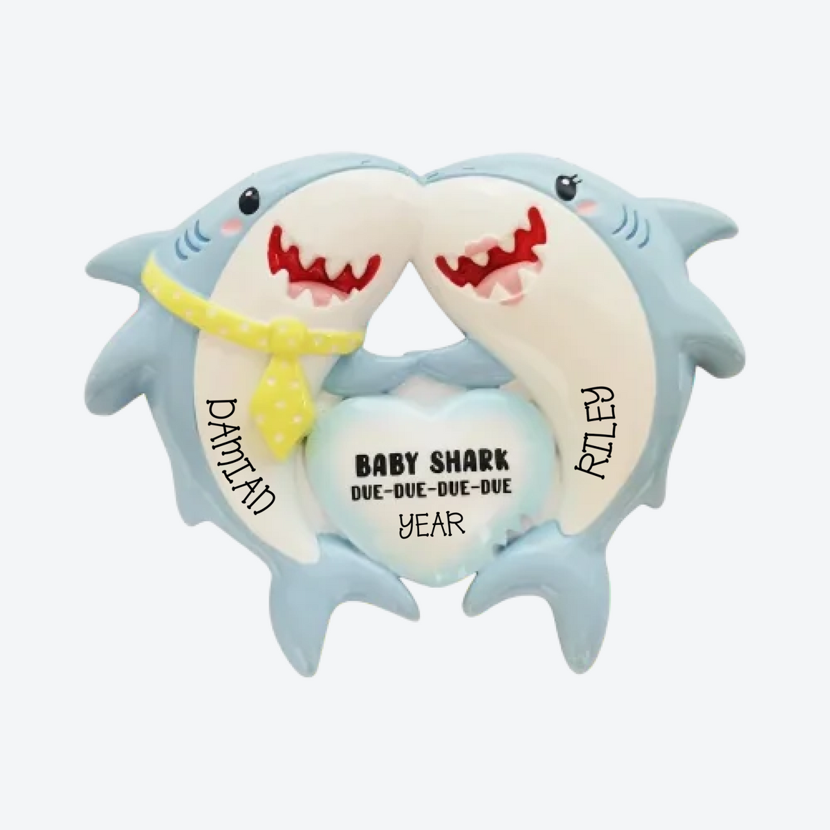 We'Re Expecting- We'Re Expecting Shark Family Personalized Christmas Ornament