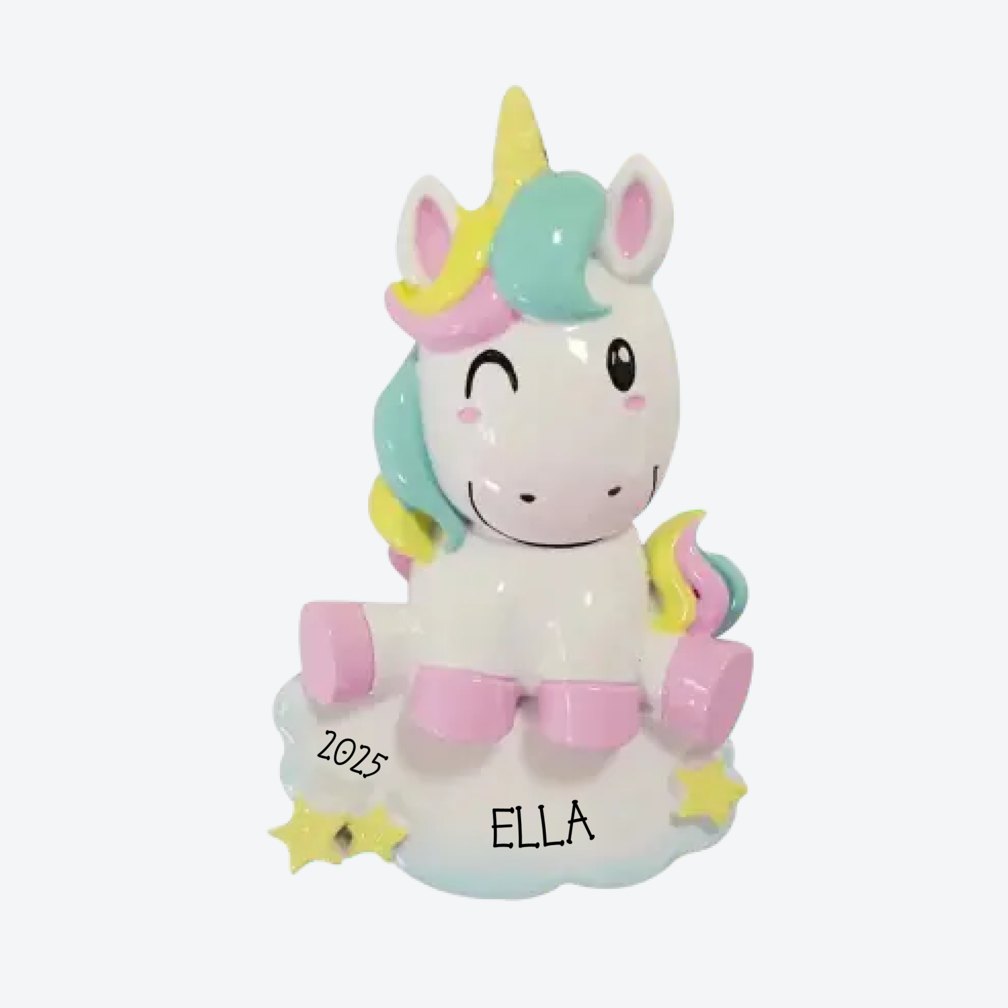 Unicorn Personalized Christmas Ornament