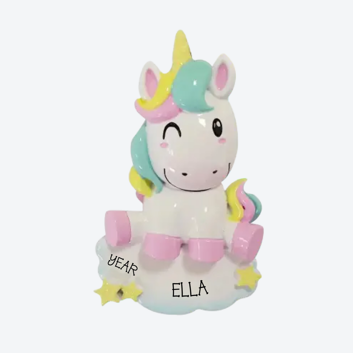 Unicorn Personalized Christmas Ornament
