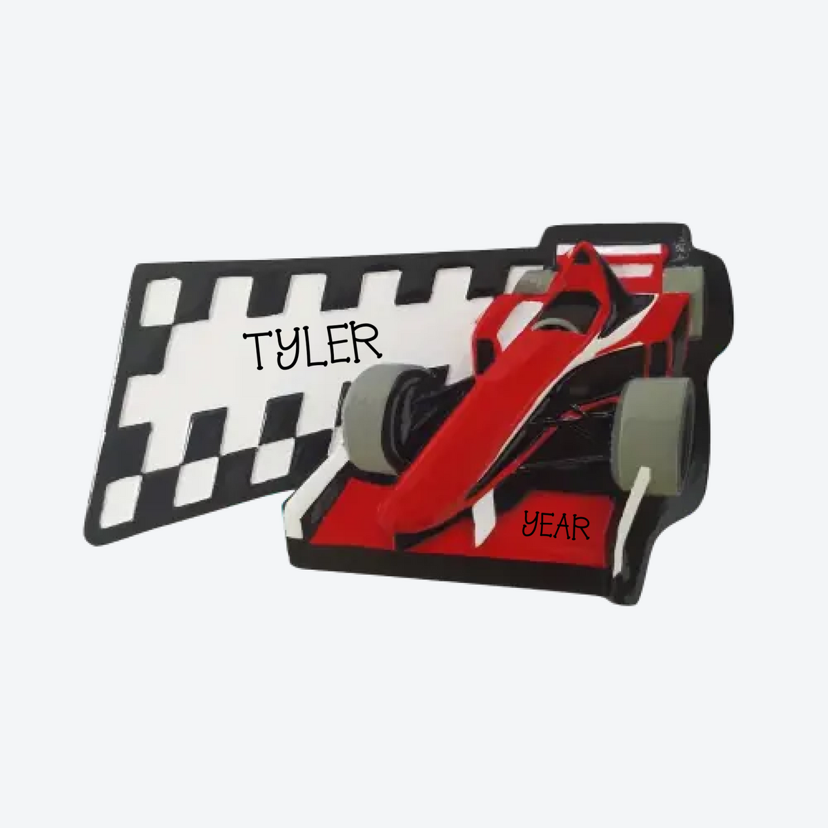 Race Car Personalized Christmas Ornament