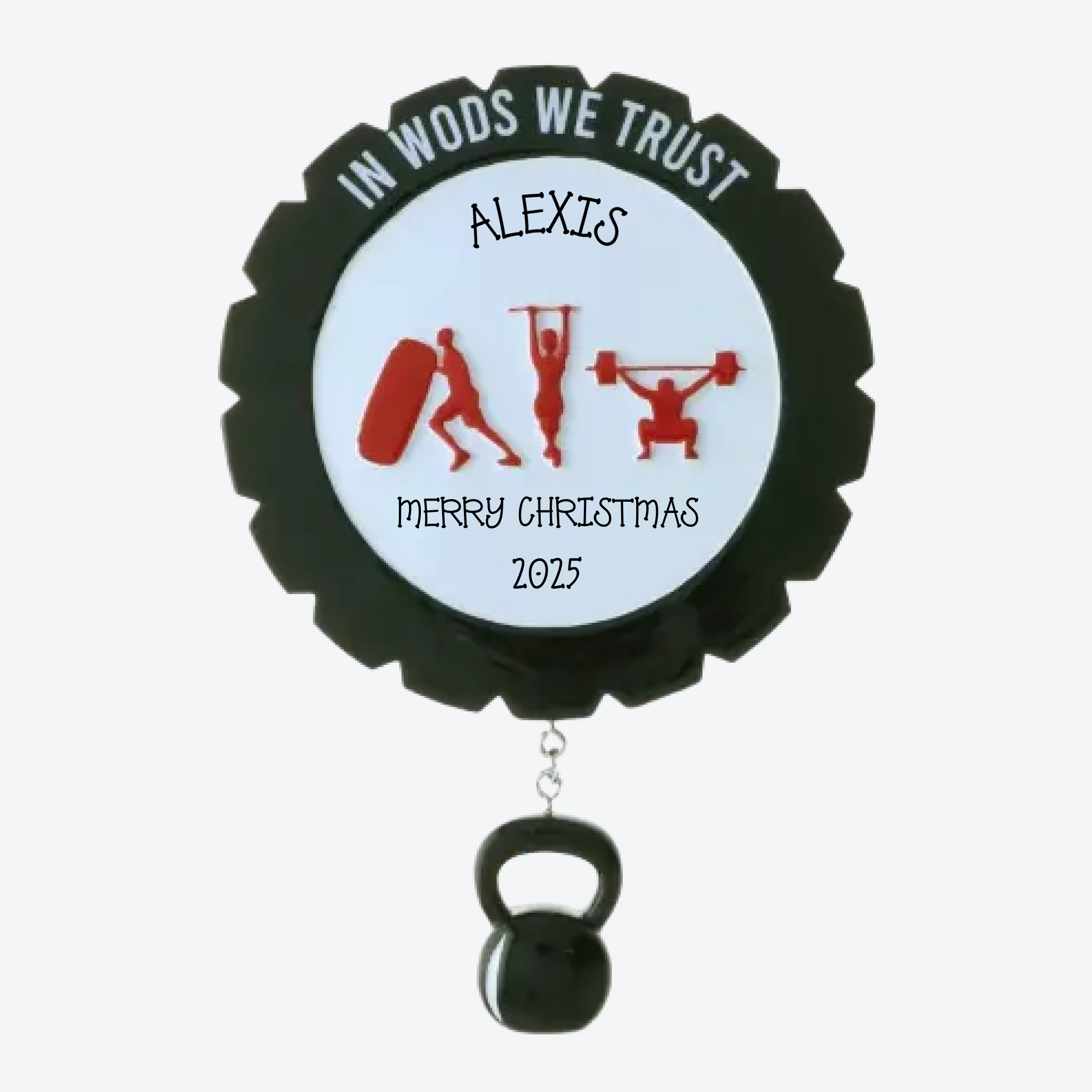 Circuit Training Cross Fit Personalized Christmas Ornament