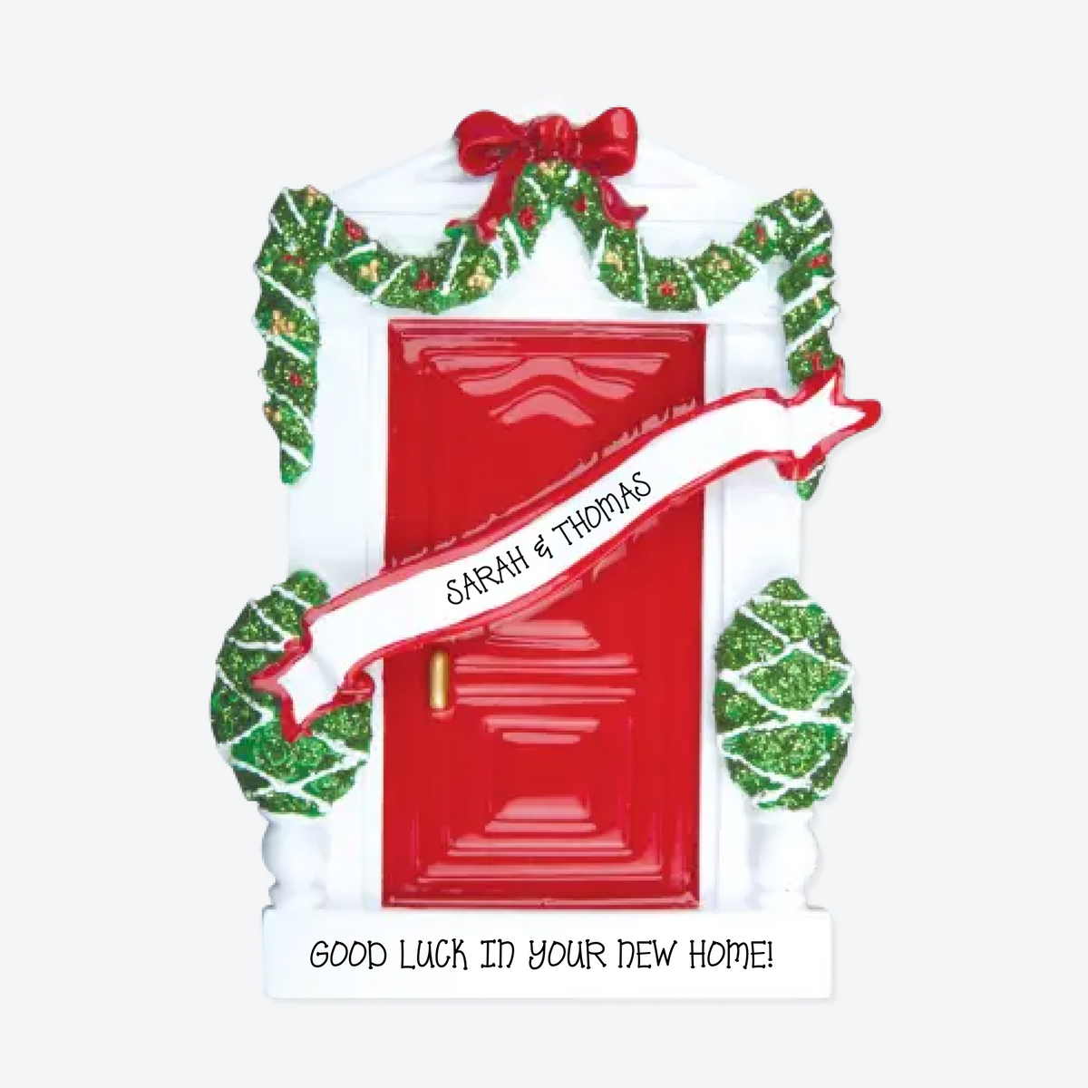 Red Door Personalized Christmas Ornament